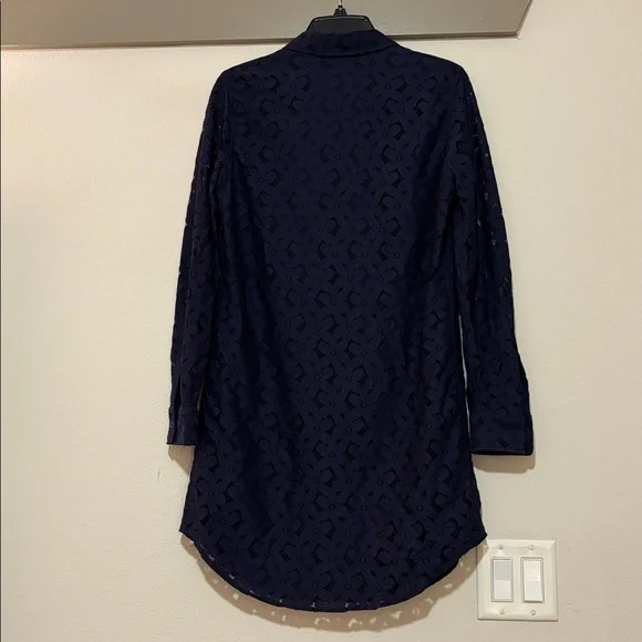 Equipment Brett Lace Shirtdress in Navy SZ S EUC - Picture 3 of 6